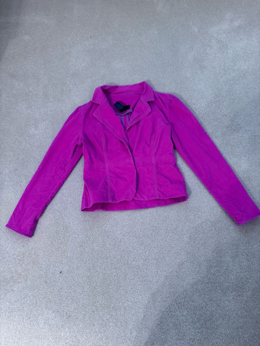 Women's Bright Pink Corduroy Blazer Jacket